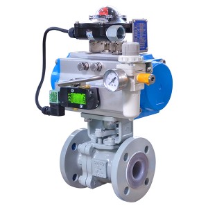 Pneumatic PTFE/PFA Lined ball valve