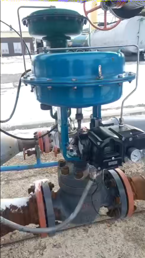 Pneumatic control valve running in oil and gas