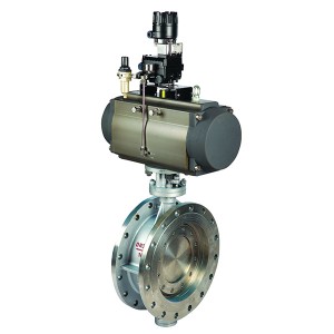 High performance Pneumatic triple eccentric butterfly valve